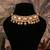 Gold plated  red stone kundan necklace in sterling silver