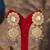 Gold plated purple beads jhumkas in sterling silver