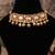Gold plated  red stone kundan necklace in sterling silver