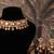 Gold plated  red stone kundan necklace in sterling silver