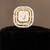 Gold plated  kundan ring in sterling silver