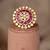 Gold plated  pink stone kundan ring in sterling silver