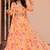  digital print georgette mustard lehenga with unstitched blouse and floral print jacket dupatta