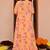  digital print georgette mustard lehenga with unstitched blouse and floral print jacket dupatta