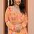  digital print georgette mustard lehenga with unstitched blouse and floral print jacket dupatta
