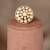 Gold plated kundan ring in sterling silver