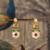 Gold plated multicolor polki jhumkas in sterling silver