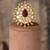 Gold plated kundan ring in sterling silver