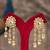 Gold plated white pealrs  jhumkas in sterling silver