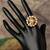 Gold plated  multicolor kundan ring in sterling silver
