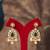 Gold plated white pearls jhumkas in sterling silver