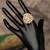 Gold plated kundan ring in sterling silver