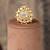 Gold plated kundan ring in sterling silver