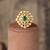 Gold plated kundan ring in sterling silver