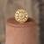 Gold plated kundan ring in sterling silver