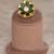 Gold plated  green kundan ring in sterling silver