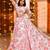  digital print georgette white lehenga with unstitched blouse and dupatta