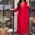Women’s designer reyon kurta set with embroidery and sheer organza dupatta