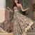 teal digital print chanderi silk lehenga with unstitched blouse and organza dupatta