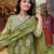 Women’s ethnic reyon kurta set with embroidery and printed cotton dupatta
