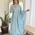 Women’s vichitra silk kurta set with sequin & coding embroidery work