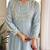 Women’s vichitra silk kurta set with sequin & coding embroidery work
