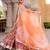 orange digital print chanderi silk lehenga with unstitched blouse and organza dupatta