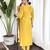 Women’s pure viscose chanderi silk kurta set with sequin & coding embroidery