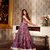 grey digital print chanderi silk lehenga with unstitched blouse and organza dupatta
