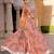 orange digital print chanderi silk lehenga with unstitched blouse and organza dupatta