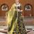 green digital print chanderi silk lehenga with unstitched blouse and organza dupatta