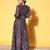 blue digital print shiney silk croptop lehenga with unstitched blouse