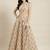 cream digital print shiney silk croptop lehenga with unstitched blouse