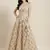 cream digital print shiney silk croptop lehenga with unstitched blouse
