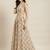 cream digital print shiney silk croptop lehenga with unstitched blouse
