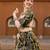 green digital print chanderi silk lehenga with unstitched blouse and organza dupatta