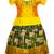 Yellow embroidery silk pattu pavadai lehenga choli dress for girls baby
