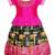 Pink embroidery silk pattu pavadai lehenga choli dress for girls baby