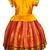 Golden jacquard silk cotton traditional lehenga choli pattu pavadai dress for girls kids