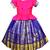 Pink jacquard silk cotton traditional lehenga choli pattu pavadai dress for girls kids