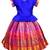 Blue jacquard silk cotton traditional lehenga choli pattu pavadai dress for girls kids
