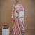 neon orange handwoven tissue saree with matte gold lace