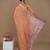 pink handwoven tissue saree with scalloped lace
