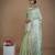 olive handwoven tissue saree with matte gold lace