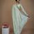 olive handwoven tissue saree with matte gold lace