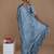 silver handwoven tissue saree with scalloped pallu and border