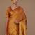 rust gold handwoven tissue saree with scalloped pallu and border