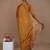 rust gold handwoven tissue saree with scalloped pallu and border