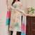 Women’s ethnic nylon taby set adorned with sequin embroidery