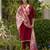 Roman with embroidered work party wear kurti set